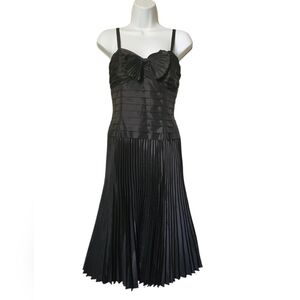 BCBG Pleated Black Party Dress Tulle Size 6